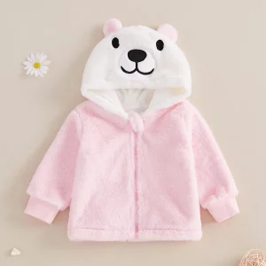 Adorable Toddler Plush Jacket Warm Winter Coat