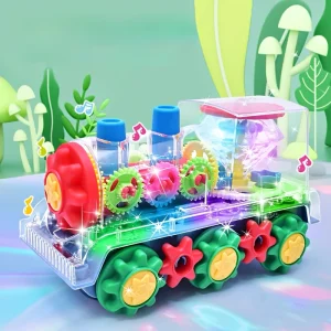 Kids Electric Transparent Gear Train Toy -