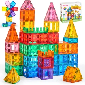 JOYFY 66PCS Magnetic Building Tiles