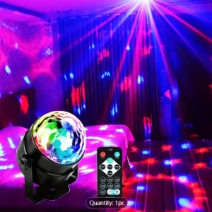 Sound-Activated RGB Disco Ball Light with Remote,