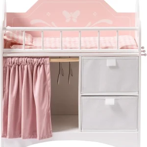Baby Doll Crib Wooden Baby Crib with Storage Bedding