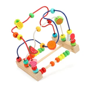 Children's Wooden Toys Cartoon Fruit Beads Puzzle