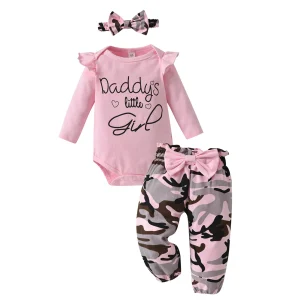 Baby Girl Clothes Long Sleeve Ruffle "Daddy's Little Girl" Tops