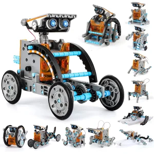 12-In-1 Stem Solar Robot Kit Toys Gifts For Kids 3-8 Years Old Educational Building