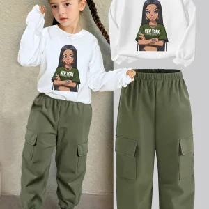 Kids Clothes Girls Letter Print Casual